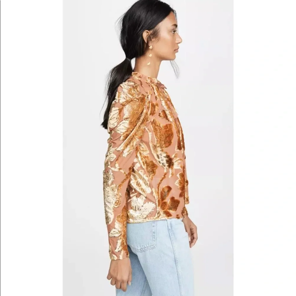Ulla Johnson rose gold Camilla blouse - Picture 3 of 12